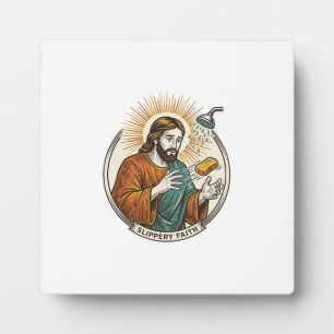 Jesus Dropped Slippery Soap Shower Tub Clumsy Humo Plaque