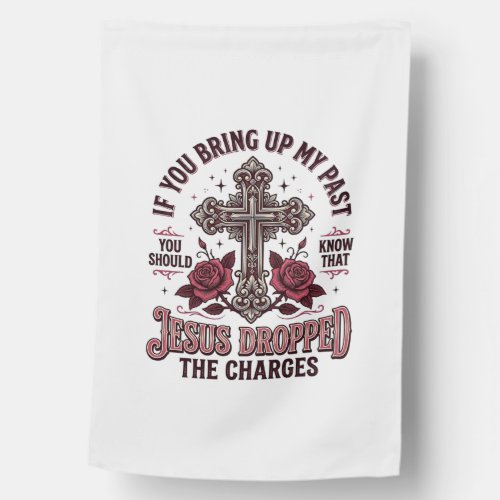 Jesus Dropped The Charges Vintage Cross Shirt House Flag