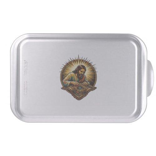 Jesus Dropped Tiny SD Card Lost Carpet Tech Humor_ Cake Pan