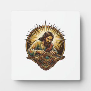 Jesus Dropped Tiny SD Card Lost Carpet Tech Humor_ Plaque