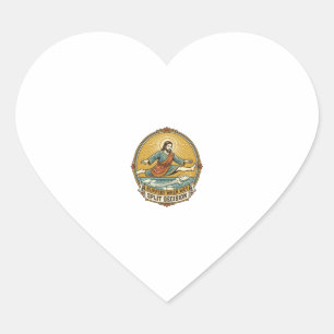 Jesus Dropped Wet Soap Sliding Bathroom Floor Clum Heart Sticker