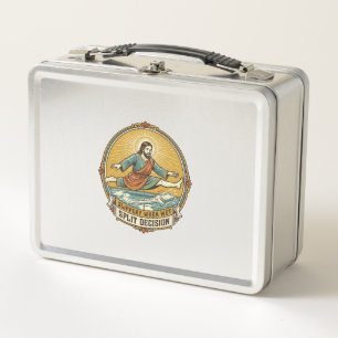 Jesus Dropped Wet Soap Sliding Bathroom Floor Clum Metal Lunch Box