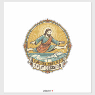 Jesus Dropped Wet Soap Sliding Bathroom Floor Clum Sticker
