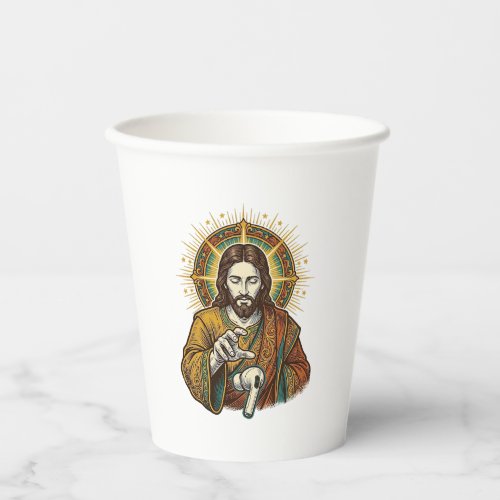 Jesus Dropped Wireless Earbud Under Desk Tech Clum Paper Cups
