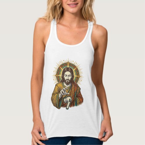 Jesus Dropped Wireless Earbud Under Desk Tech Clum Tank Top