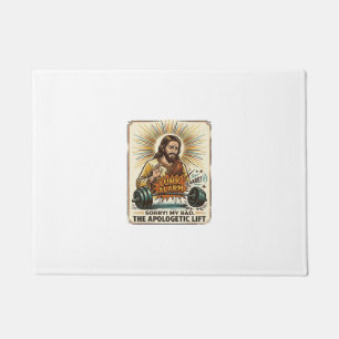 Jesus Dropping Heavy Dumbbell Loudly Gym Lunk Alar Doormat