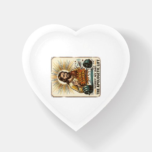 Jesus Dropping Heavy Dumbbell Loudly Gym Lunk Alar Paperweight
