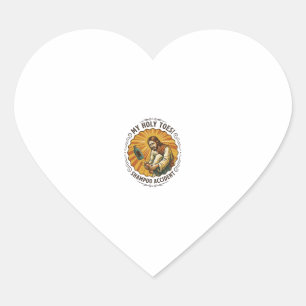 Jesus Dropping Shampoo Bottle On Foot Shower Pain  Heart Sticker