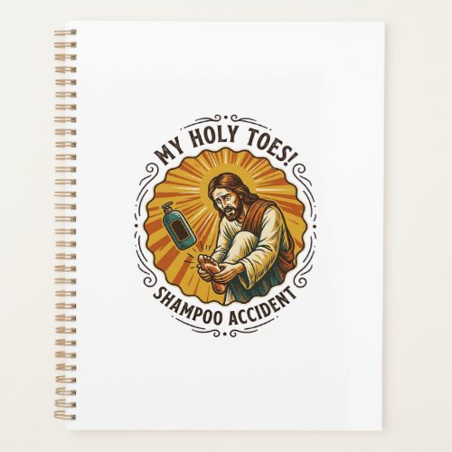 Jesus Dropping Shampoo Bottle On Foot Shower Pain Planner
