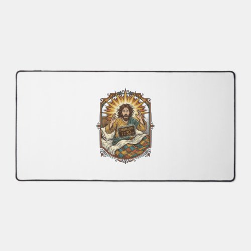 Jesus Drunk Online Shopping Receipt Morning After Desk Mat
