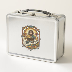 Jesus Drunk Online Shopping Receipt Morning After Metal Lunch Box