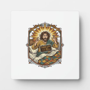 Jesus Drunk Online Shopping Receipt Morning After  Plaque