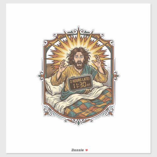 Jesus Drunk Online Shopping Receipt Morning After Sticker