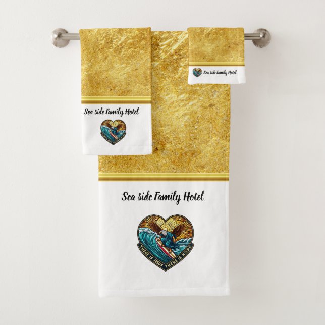 Jesus Eagle Fills Life with Hope Bath Towel Set (Insitu)