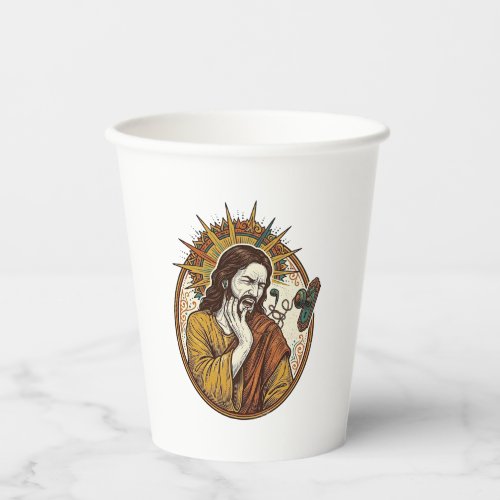 Jesus Earbud Cord Caught Doorknob Ripped Out Gym H Paper Cups
