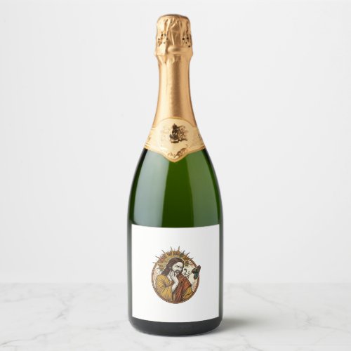 Jesus Earbud Cord Caught Doorknob Ripped Out Gym H Sparkling Wine Label