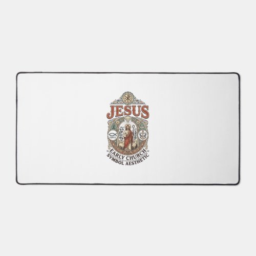 Jesus Early Church Symbol Aesthetic Jesus Early Ch Desk Mat