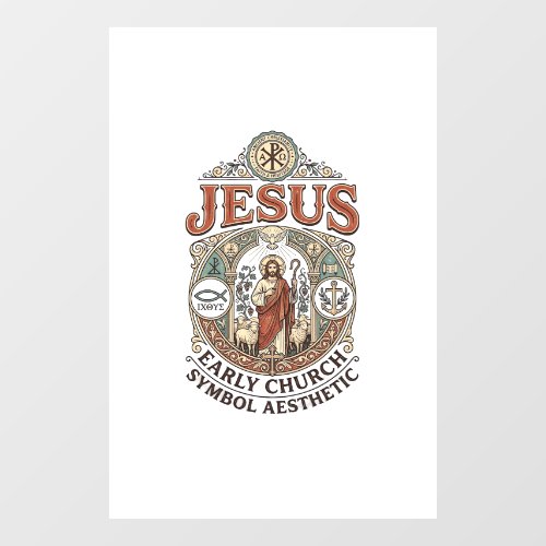 Jesus Early Church Symbol Aesthetic Jesus Early Ch Window Cling