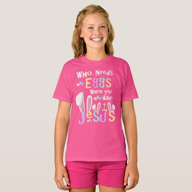 Jesus Easter Bunny Girls Easter T-Shirt Zazzle