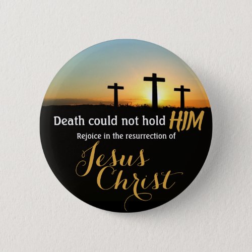 Jesus Easter Cross Resurrection Pin Button