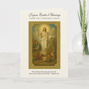 Jesus Easter Resurrection Prayer Scripture Holiday Card