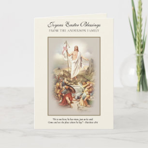 Jesus Easter Resurrection Prayer Scripture Holiday Card
