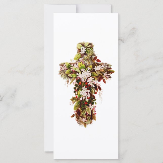 Jesus Easter Sunday Flowering cross  (Front)