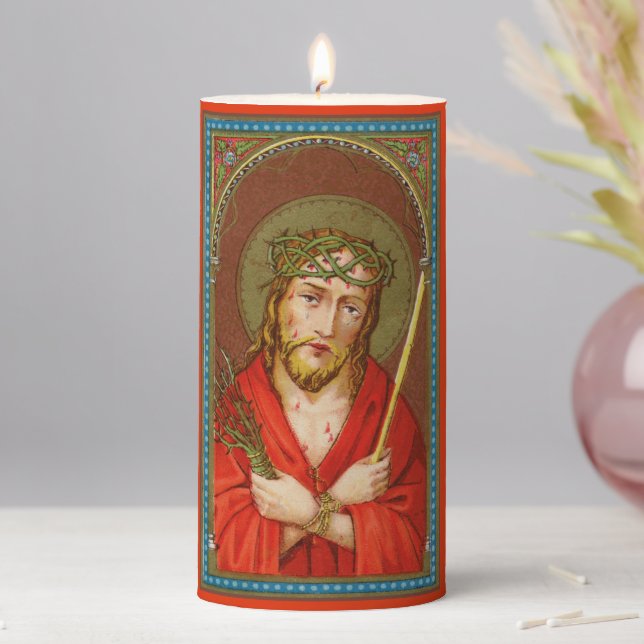 Jesus, Ecce Homo (Behold the Man) (SAU 21) Pillar Candle (In Situ)