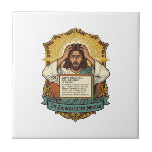 Jesus Email Typo Auto Correct Disaster Corporate O Ceramic Tile