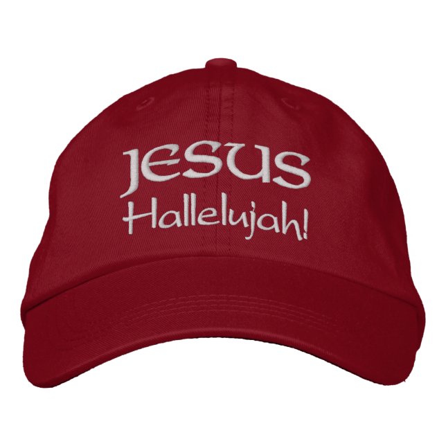 Jesus Embroidered Baseball Cap (Front)