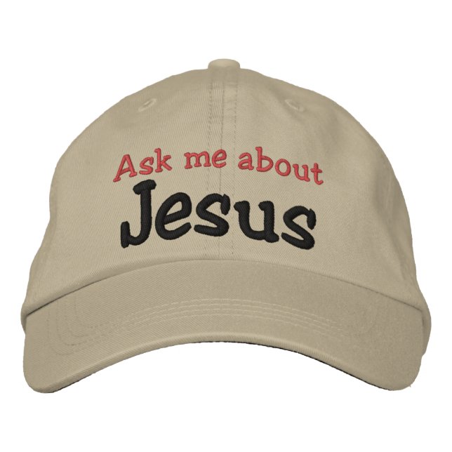 Jesus Embroidered Baseball Cap (Front)