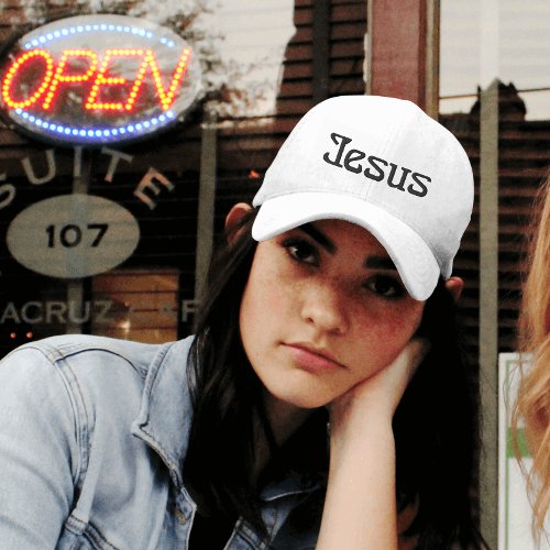 Jesus Embroidered Hat Basic Flexfit Wool Cap