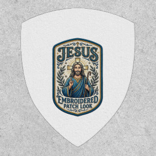 Jesus Embroidered Patch Look Jesus Embroidered Pat