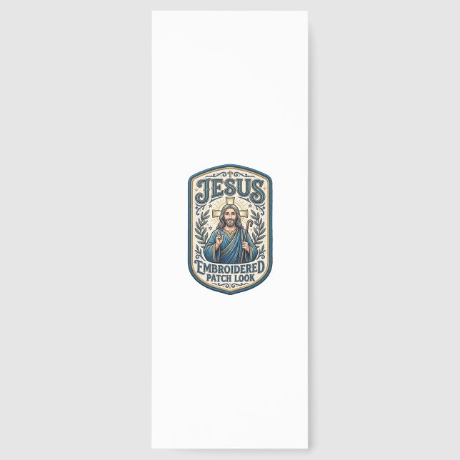Jesus Embroidered Patch Look Jesus Embroidered Pat Bookmarks (Front)