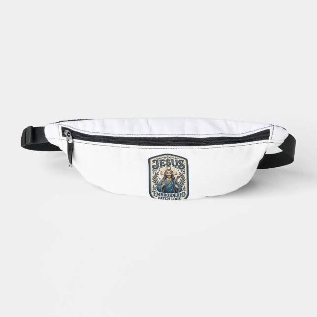 Jesus Embroidered Patch Look Jesus Embroidered Pat Fanny Pack (Front)