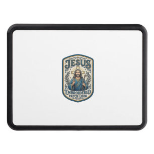 Jesus Embroidered Patch Look Jesus Embroidered Pat Hitch Cover