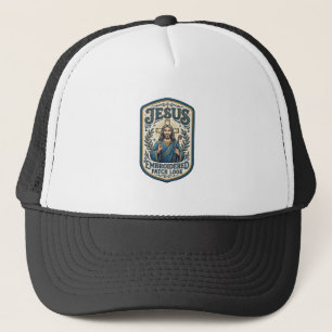 Jesus Embroidered Patch Look Jesus Embroidered Pat Trucker Hat