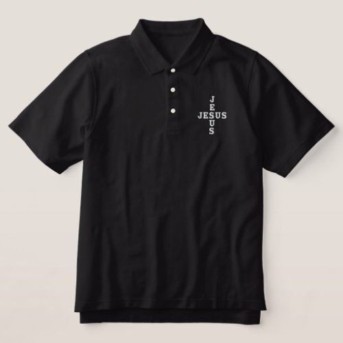 Jesus Embroidered Polo Shirt
