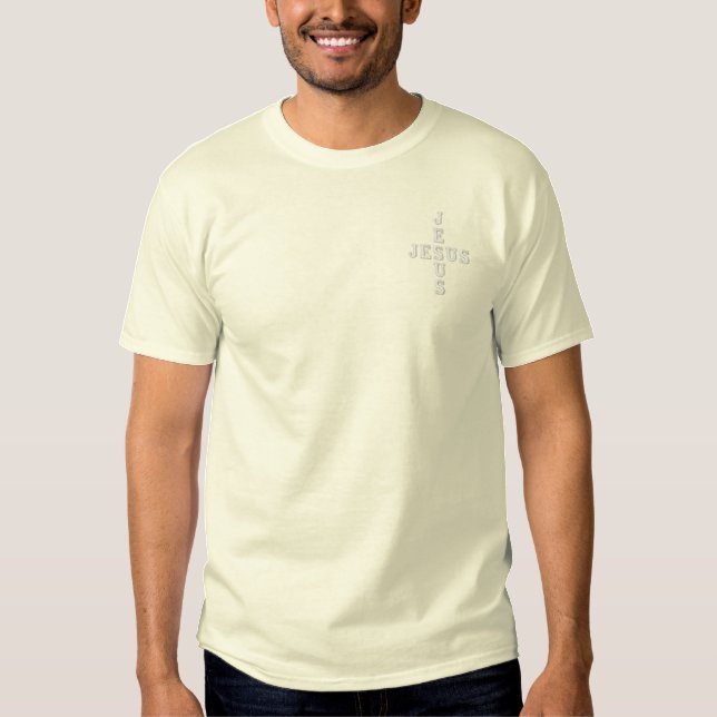 Jesus Embroidered T-Shirt (Front)