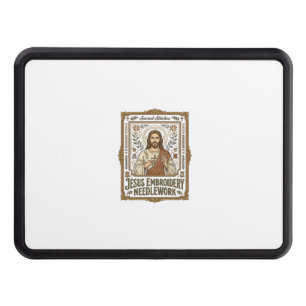 Jesus Embroidery Needlework Jesus Embroidery Needl Hitch Cover
