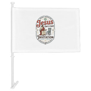Jesus Empty Chair Invitation Jesus Empty Chair Inv Car Flag
