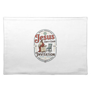 Jesus Empty Chair Invitation Jesus Empty Chair Inv Cloth Placemat