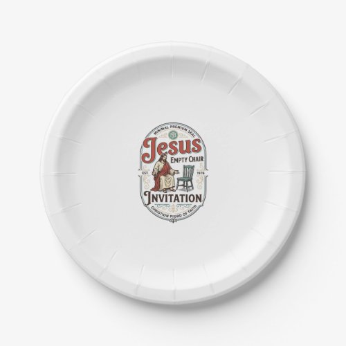 Jesus Empty Chair Invitation Jesus Empty Chair Inv Paper Plates