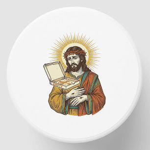 Jesus Empty Pizza Box Fridge Betrayal Food Humor_1 Mini Candle Favors
