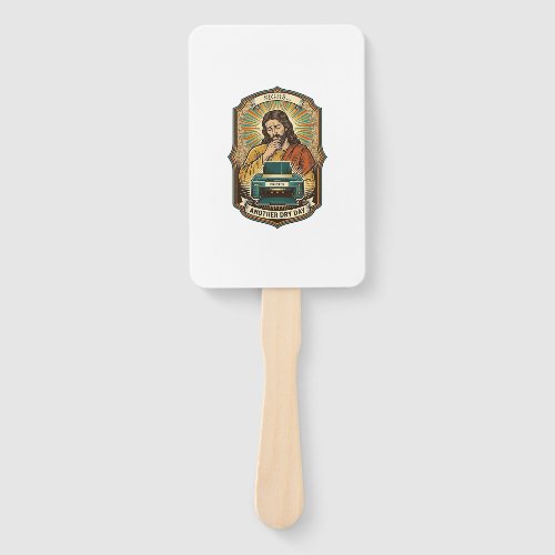 Jesus Empty Printer Paper Tray Office Work Annoyan Hand Fan