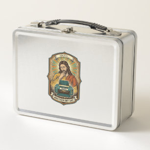 Jesus Empty Printer Paper Tray Office Work Annoyan Metal Lunch Box