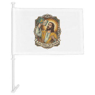Jesus Empty Tortilla Chip Bag Drunk Munchies Party Car Flag