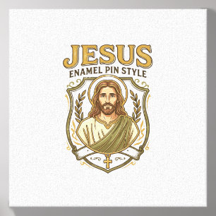 Jesus Enamel Pin Style Jesus Enamel Pin Christian Canvas Photo Tile