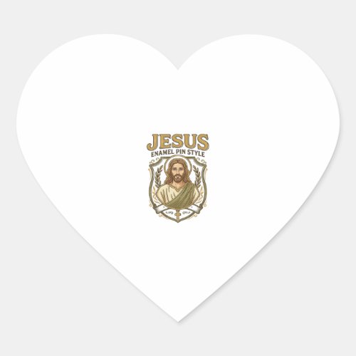 Jesus Enamel Pin Style Jesus Enamel Pin Christian  Heart Sticker