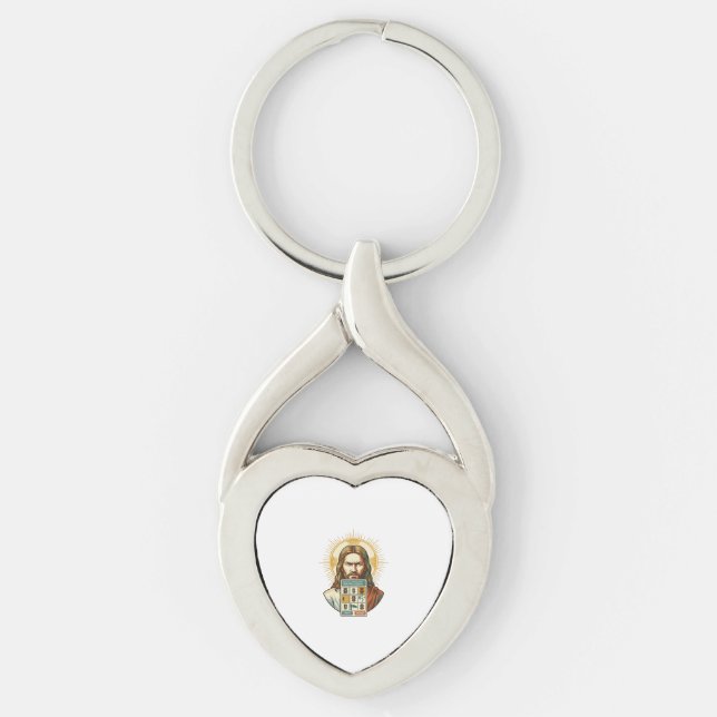 Jesus Endless Captcha Verification Traffic Lights  Keychain (Front)